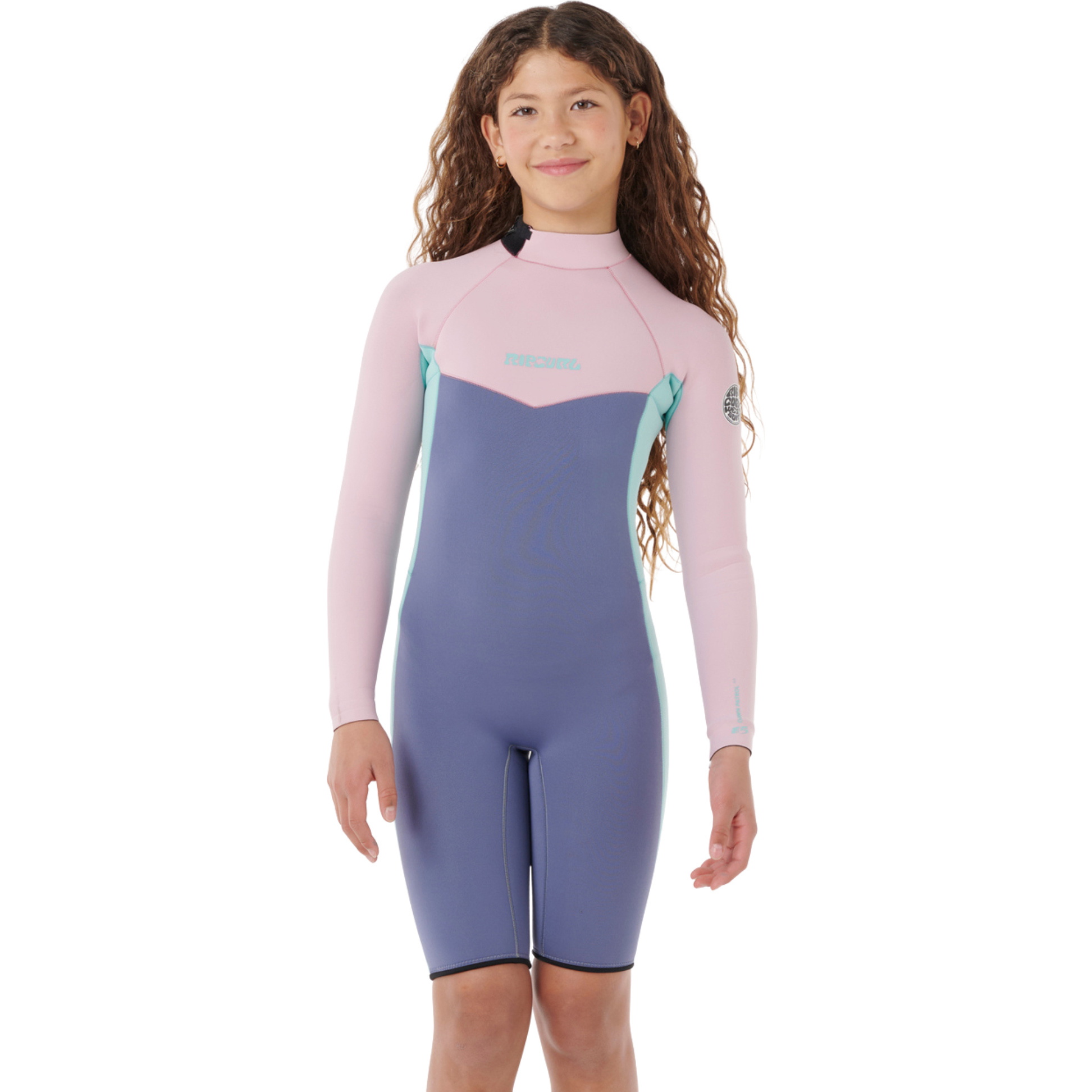 2026 Rip Curl Junior Dawn Patrol 2mm Back Zip Long Sleeve Spring Wetsuit 11EBSP - Pink